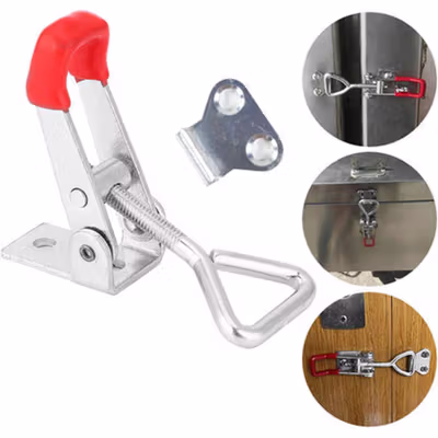 HELTC Kunci Pengait Kotak Kayu Quick Release Clamp Push Pull Toggle - GH-4001 - Silver