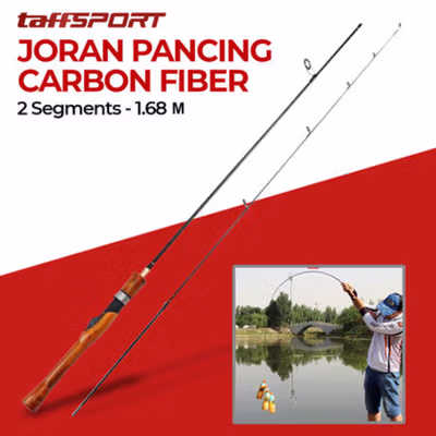 TaffSPORT Joran Pancing Spinning Carbon Fiber 2 Section 1.68M - KB300 - Brown