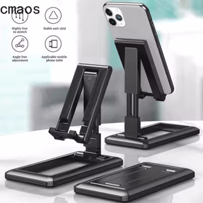 Cmaos Smartphone Holder Foldable Stand Bracket - T2 - Black