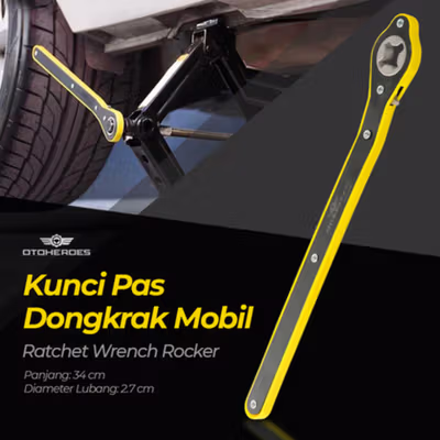 OTOHEROES Kunci Pas Dongkrak Mobil Ratchet Wrench Rocker - GS205 - Black