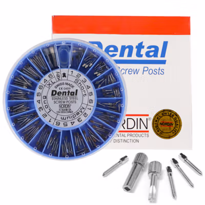 NORDIN Baut Gigi Dental Conical Screw Post Stainless Steel 120 PCS - FL12 - Silver