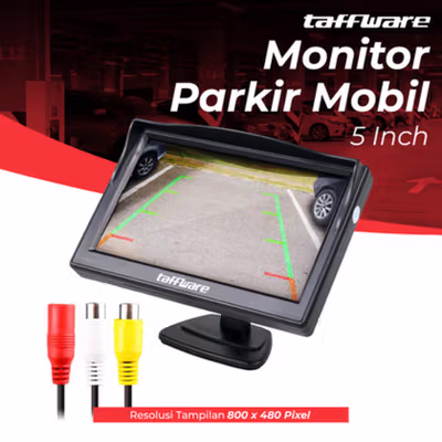Taffware Monitor Rear View Parkir Mobil TFT LCD 5 Inch - Black