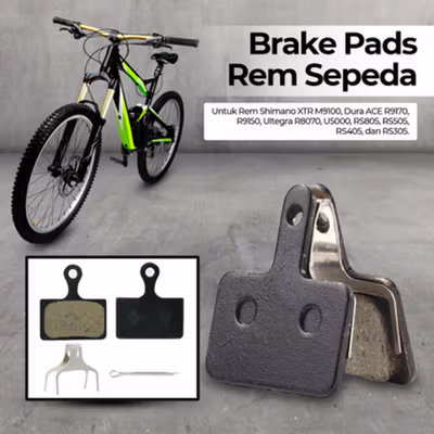 SOOCENT Brake Pads Rem Sepeda Mountain Bike for XTR M9100 - S-38 - Black