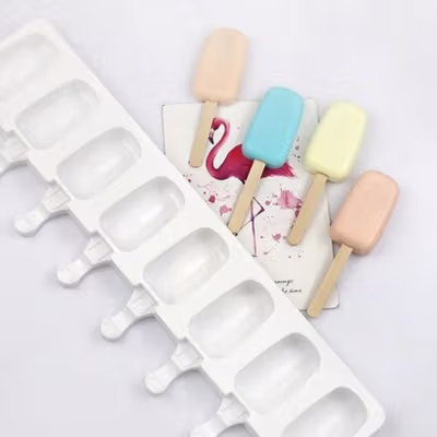 Allforhome Cetakan Es Krim 8 Grid with Popsicle Sticks - JS282 - White