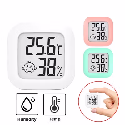 DIZAINLIFE Thermometer Hygrometer Digital LCD Display - CX-0726 - White