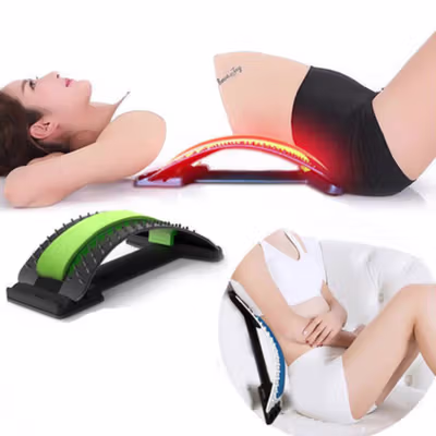 Amkee Alat Terapi Punggung Lumbar Spinal Support Waist Relax - H00310 - Black/Green