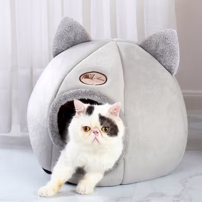 AOXIN Tempat Tidur Hewan Peliharaan Kucing Cat House Tent M - HTC01 - Gray