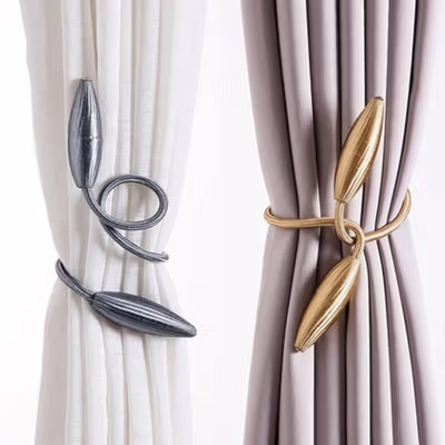 Arbitrary Tali Pengikat Tirai Gorden Tiebacks Curtain Clip 1 PCS - A65 - Silver
