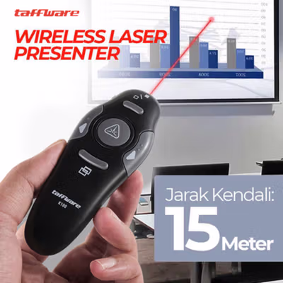 Taffware RF Wireless Laser Presenter Model - K100 - Black