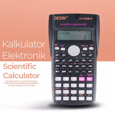 DEXIN Kalkulator Elektronik Scientific Calculator - KK-82MS-B - Black