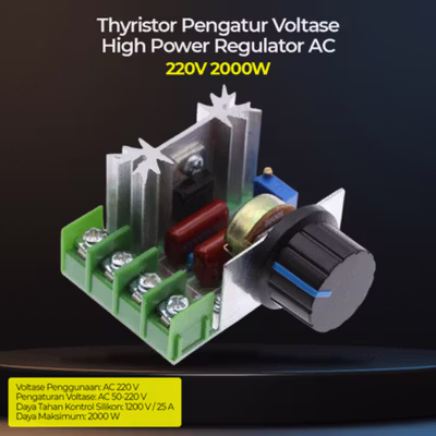 AIYIMA Thyristor Pengatur Voltase High Power Regulator AC 220V 2000W - LB1042 - Multi-Color