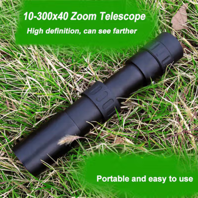 TTVXO Monocular Zoom Telescope 10-300x40 - FBA44 - Black