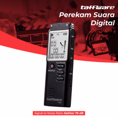 TaffSTUDIO Perekam Suara Digital Voice Recorder 8GB - T60 - Black