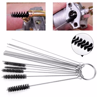 AGS Sikat Brush Pembersih Karburator Cleaning Needles Tools 15 PCS - CS8 - Black