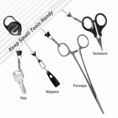 Taffware Gantungan Kunci Retractable Carabiner - SN42 - Black