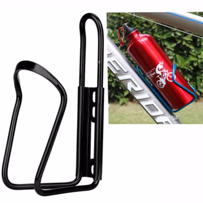TaffSPORT Holder Botol Minum Sepeda Aluminium Bike Bottle Cage - YWP29 - Black
