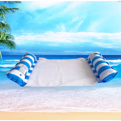Doffy Pelampung Renang Floating Hammock Inflatable Water Bed - FDJ21 - Blue