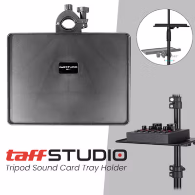 TaffSTUDIO Tripod Sound Card Tray Clamp Holder - NB11 - Black