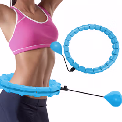 RUNASK Alat Fitness Cincin Pelangsing Hula Hoop Waist Adjustable - RK013 - Blue