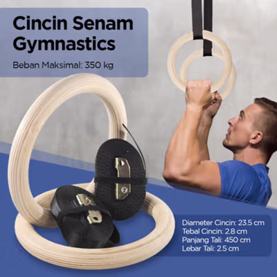 GYMRING Cincin Senam Gymnastics Yoga Ring Fitness 2 PCS - GR125 - Brown