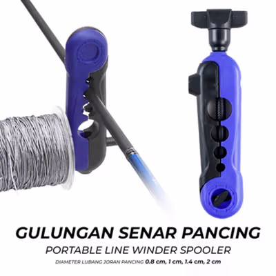 LUREHOLIC Gulungan Senar Pancing Portable Line Winder Spooler - R6 - Black