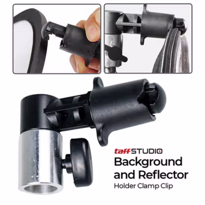 TaffSTUDIO Background Reflector Disc Holder Clamp Klip Reflektor - QM3622 - Black