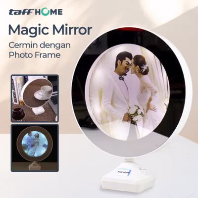 TaffHOME Cermin Magic Mirror dengan Photo Frame - A1240 - White
