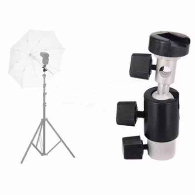 BINYEAE Dudukan Flash Kamera Hot Shoe Ball for Studio Tripod Type D - QM3623 - Black