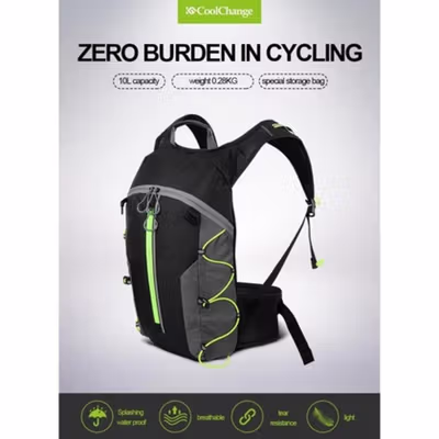 CoolChange Tas Ransel Gunung Hiking Sepeda Waterproof 10L - GC10 - Black