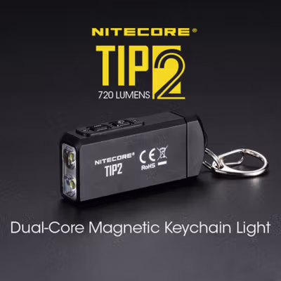 NITECORE Senter LED CREE XP-G3 S3 USB Rechargeable IP67 720 Lumens - TIP2 - Black