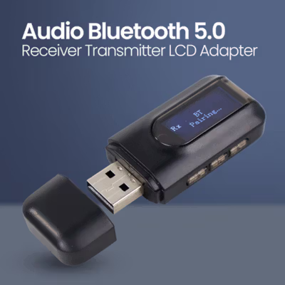 OLLIVAN USB Audio Bluetooth 5.0 Receiver Transmitter Display Adapter - T11 - Black