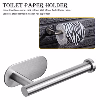 HOUSEEN Gantungan Tempat Tisu Roll Toilet Paper Tissue Stainless 304 - HJ30 - Silver
