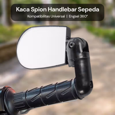 DUUTI Kaca Spion Sepeda 360 Handlebar Rearview Mirror Universal 1 PCS - LY4437 - Black
