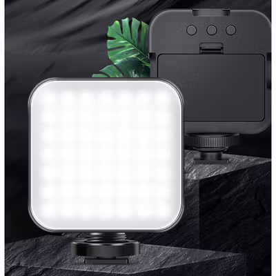 SZKOSTON Lampu LED Video Light Kamera DSLR Mirrorless Cool White 6500K - W56 - Black