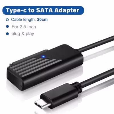 Onelesy Kabel Adaptor Hardisk USB Type C to SATA 2.5 Inch Support 5G - ONUSBC - Black