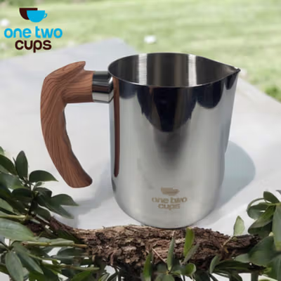 One Two Cups Milk Jug Pitcher Susu Latte Art Espresso Stainless 600ml - DRH600 - Silver