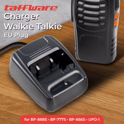 Taffware Charger Walkie Talkie for BF-888S BF-777S BF-666S UFO-1 - Black