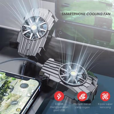 TaffGO Smartphone Cooling Fan Kipas Pendingin Gaming - G6 - Black