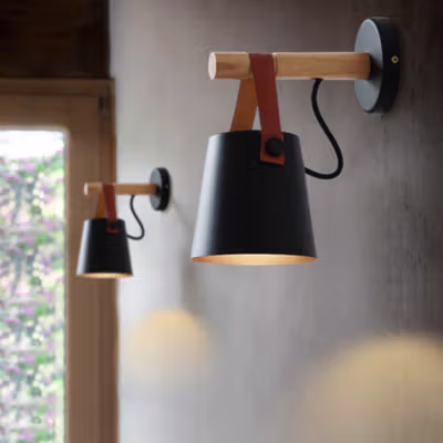 TaffLED Fitting Lampu Hias Dinding Minimalis Living Room Light E27 - F215 - Black