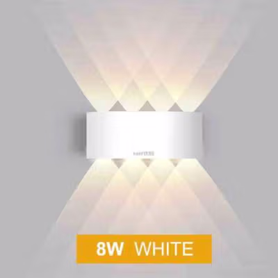 TaffLED Lampu Dinding Hias Outdoor Aluminium 8W 8 LED Warm White - RL-B15 - White
