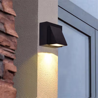 TaffLED Lampu Dinding Hias Outdoor Waterproof Light LED Warm White 3W - WD079 - Black