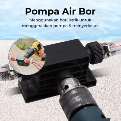 USBO Pompa Air Bor Electric Drill Powered Water Pump - M8AK - Black