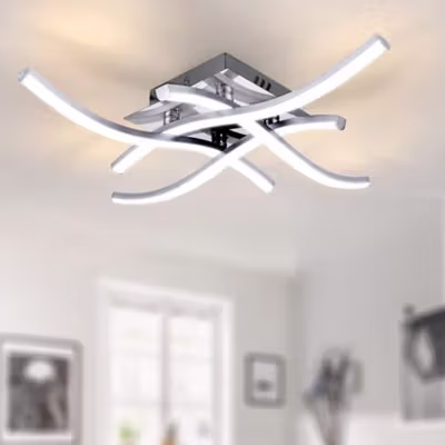 FCMILA Lampu Plafon LED Modern Fork Ceiling Light 24W Cool White - M234 - White