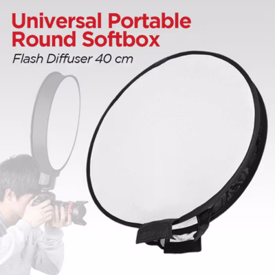 Universal Portable Round Softbox Flash Diffuser 40cm - PU5145 - Black