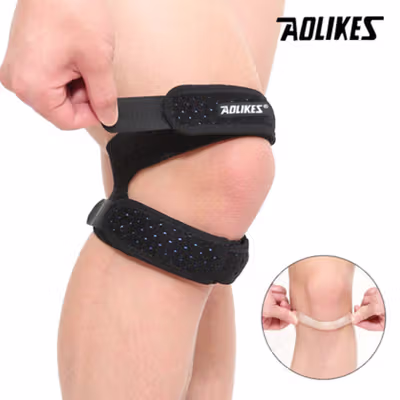 AOLIKES Deker Pelindung Lutut Power Brace Kneepad Gym Fitness 1 PCS - A-7928 - Black