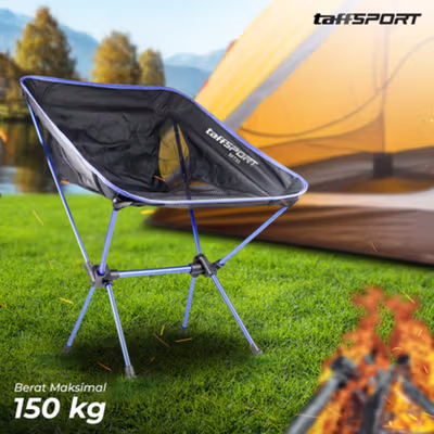 TaffSPORT Kursi Lipat Memancing Folding Fishing Chair Low - SF733 - Dark Blue