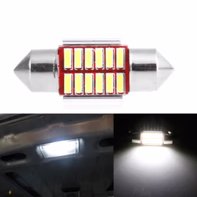 Lampu Interior Mobil Kabin Canbus 4014 Cool White 6000K 31mm 12SMD LED - White