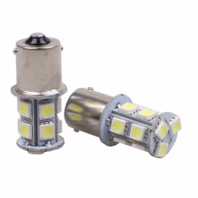 Lampu Rem Mobil LED Stop Lamp 1156 13 SMD 5050 Cool White 5W 2 PCS - White