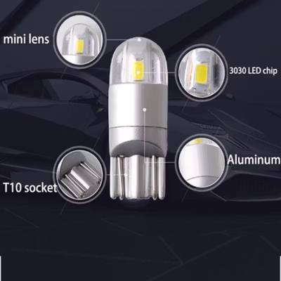 Lampu Senja Mobil SMD 3030 LED T10 W5W Cool White 6000K 12/24V 2 PCS - White
