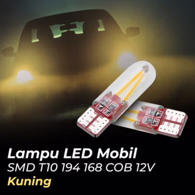 XIGYTE Lampu Depan Mobil Headlamp LED SMD T10 194 168 COB 12V - Yellow